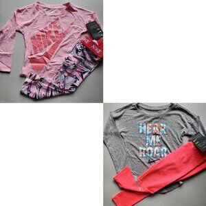 Nike Girls 2T  Dri-fit Leggings & Tops Pink Brand NEW Winter